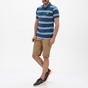 FRANK TAILOR-Ανδρική polo μπλούζα FRANK TAILOR 123-62-0001 μπλε λευκή ριγέ