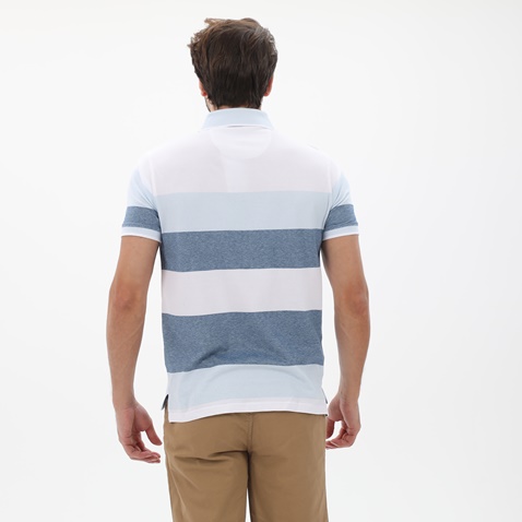 FRANK TAILOR-Ανδρική polo μπλούζα FRANK TAILOR 123-62-0001 μπλε ριγέ