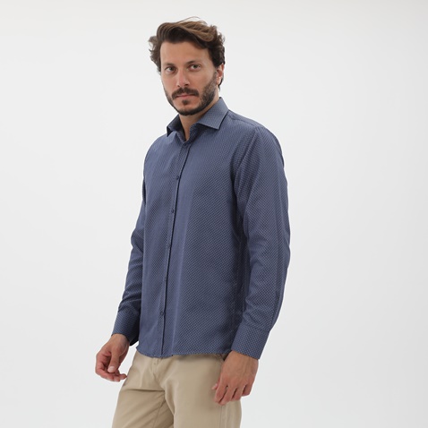 MARTIN & CO-Ανδρικό πουκάμισο MARTIN & CO 122-52-1160 REGULAR FIT μπλε