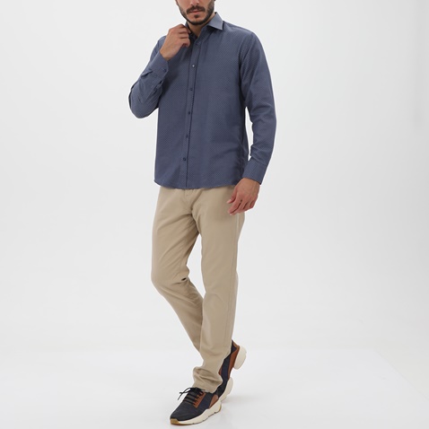 MARTIN & CO-Ανδρικό πουκάμισο MARTIN & CO 122-52-1160 REGULAR FIT μπλε