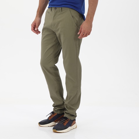 FRANK TAILOR-Ανδρικό chino παντελόνι FRANK TAILOR 123-30-0503 CHINOS REG λαδί