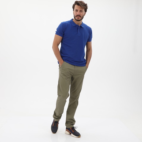 FRANK TAILOR-Ανδρικό chino παντελόνι FRANK TAILOR 123-30-0503 CHINOS REG λαδί