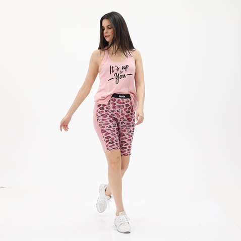 BODYTALK-Γυναικείο ποδηλατικό κολάν BODYTALK 1221-908014 BESTIEW ροζ leopard