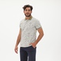 GANT-Ανδρική polo μπλούζα GANT 2022012 Leaf Print Pique Rug χακί