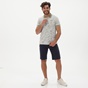 GANT-Ανδρική polo μπλούζα GANT 2022012 Leaf Print Pique Rug χακί