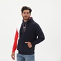 GANT-Ανδρική φούτερ μπλούζα GANT 2037011 Retro Logo μπλε κόκκινη λευκή