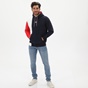 GANT-Ανδρική φούτερ μπλούζα GANT 2037011 Retro Logo μπλε κόκκινη λευκή