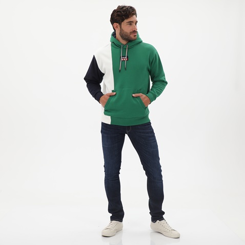 GANT-Ανδρική φούτερ μπλούζα GANT  2037011 Retro Logo Sweat πράσινη λευκή