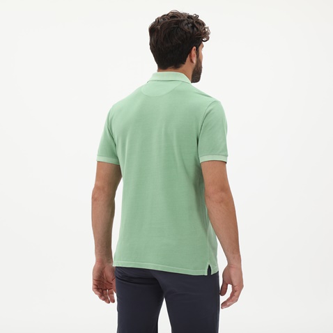 GANT-Ανδρική polo μπλούζα GANT 2052028 Sunfaded Pique Rug πράσινη