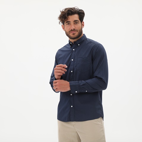 GANT-Ανδρικό πουκάμισο GANT 3042930 Reg Ut Sunfaded Bd μπλε
