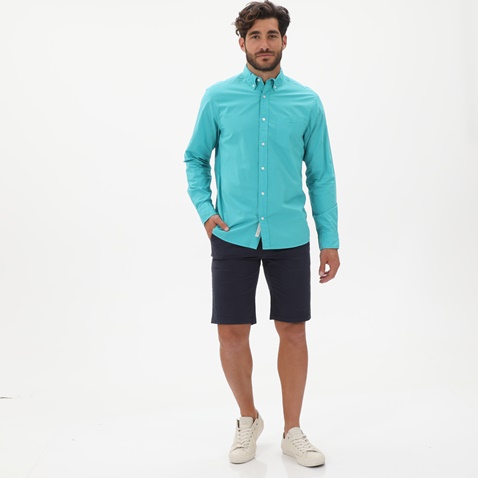 GANT-Ανδρικό πουκάμισο GANT 3042930 Reg Ut Sunfaded Bd S τιρκουάζ