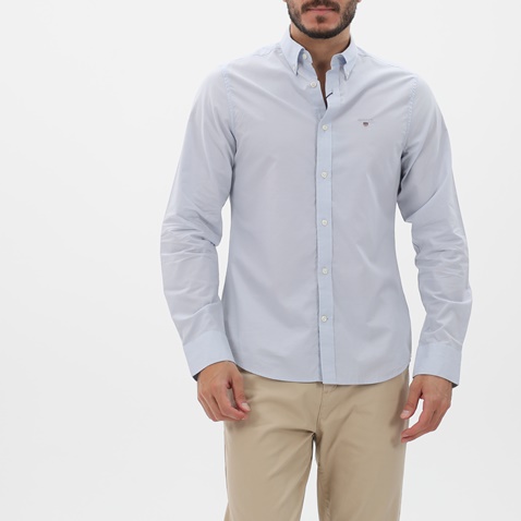GANT-Ανδρικό πουκάμισο GANT 3046402 Slim Broadcloth γαλάζιο