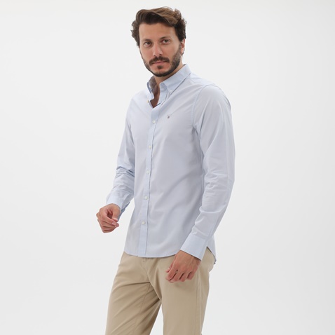 GANT-Ανδρικό πουκάμισο GANT 3046402 Slim Broadcloth γαλάζιο