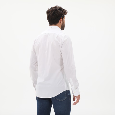 GANT-Ανδρικό πουκάμισο GANT 3046402 Slim Broadcloth Bd λευκό