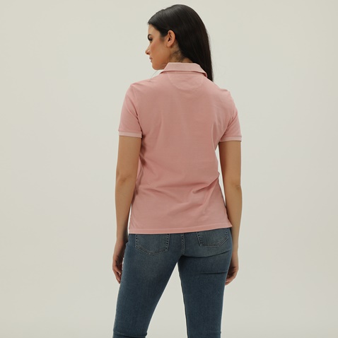 GANT-Γυναικεία polo μπλούζα GANT 4203206 Sunfaded ροζ