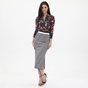GANT-Γυναικεία midi φούστα GANT 4204708 Icon G Stripe Jersey ριγέ λευκή μπλε