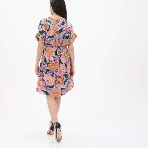 GANT-Γυναικείο midi φόρεμα GANT 4503177 Dahlia Print μοβ
