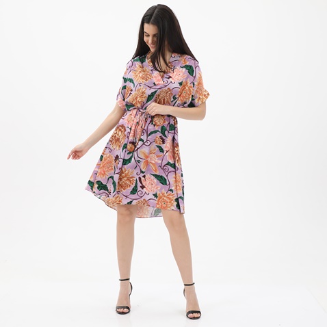 GANT-Γυναικείο midi φόρεμα GANT 4503177 Dahlia Print μοβ
