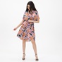 GANT-Γυναικείο midi φόρεμα GANT 4503177 Dahlia Print μοβ