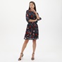 GANT-Γυναικείο mini φόρεμα GANT 4503181 Wild Floral Boatneck μπλε