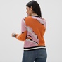 GANT-Γυναικεία πλεκτή μπλούζα GANT 4803138 Flower Intarsia C-Nec πορτοκαλί ροζ