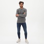 GANT-Ανδρική βαμβακερή πλεκτή μπλούζα GANT 8030521 Pique γκρι