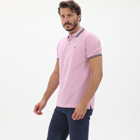 DORS-Ανδρική polo μπλούζα DORS 1132007.C03 ροζ