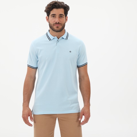 DORS-Ανδρική polo μπλούζα DORS 1132007.C05 γαλάζια