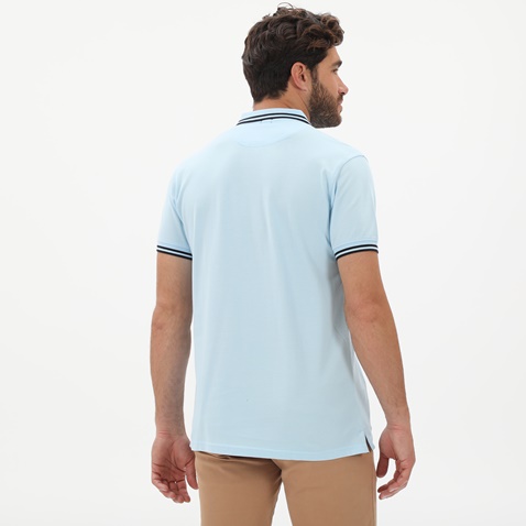 DORS-Ανδρική polo μπλούζα DORS 1132007.C05 γαλάζια