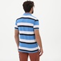 DORS-Ανδρική polo μπλούζα DORS 1132009.C02 μπλε λευκή ριγέ
