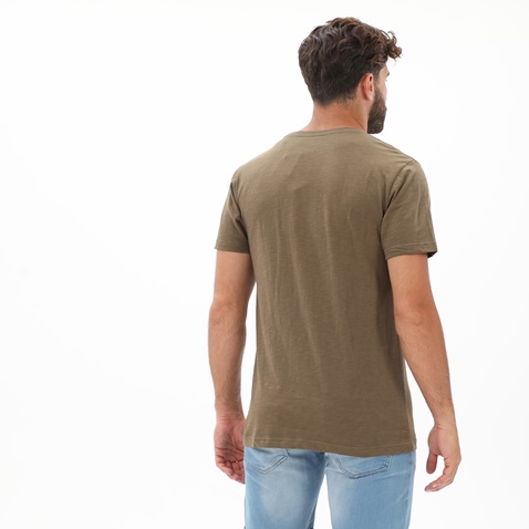 DORS-Ανδρικό t-shirt DORS 1132026.C03 χακί
