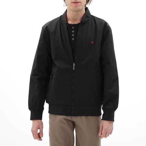 DORS-Ανδρικό bomber jacket διπλής όψης DORS 3032002.C02 μαύρο κόκκινο
