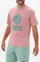 FRANKLIN & MARSHALL-Ανδρικό t-shirt FRANKLIN & MARSHALL JM3017.000.1013G36 ροζ