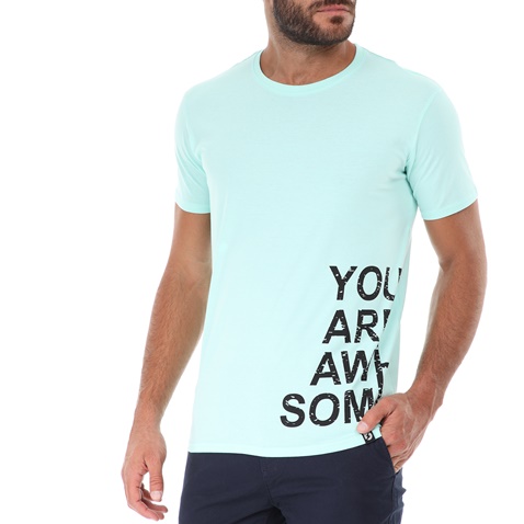 BATTERY-Ανδρικό t-shirt BATTERY 21K903591 πράσινο