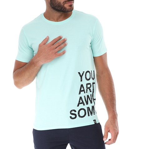 BATTERY-Ανδρικό t-shirt BATTERY 21K903591 πράσινο