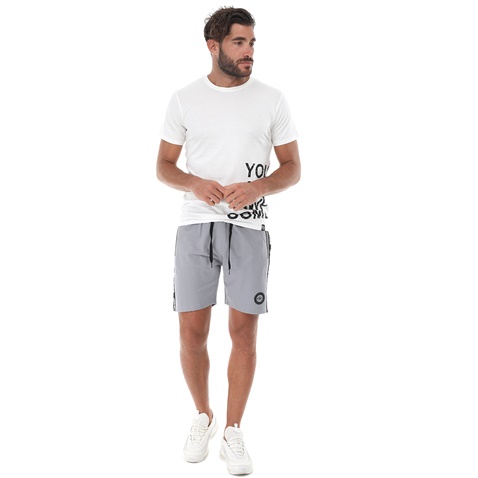 BATTERY-Ανδρικό t-shirt BATTERY 21K903591 BTR017 SINGLE λευκό