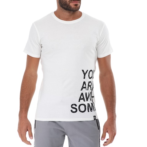 BATTERY-Ανδρικό t-shirt BATTERY 21K903591 BTR017 SINGLE λευκό