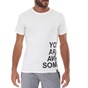 BATTERY-Ανδρικό t-shirt BATTERY 21K903591 BTR017 SINGLE λευκό