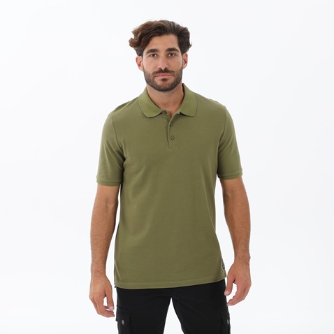 BODYTALK-Ανδρική polo μπλούζα BODYTALK 1221-954128 λαδί