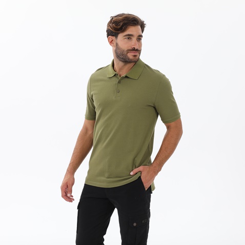 BODYTALK-Ανδρική polo μπλούζα BODYTALK 1221-954128 λαδί