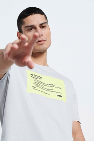 BODYTALK-Ανδρικό t-shirt BODYTALK 1221-954528 BRILLIANT γκρι