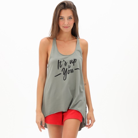 BODYTALK-Γυναικείο μακρύ αμάνικο top BODYTALK 1221D-909321 STOCK IT'S UP TO YOU TANK γκρι