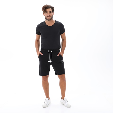 BODYTALK-Ανδρική αθλητική βερμούδα BODYTALK 1221D-956004 BDTKM STATEMENT μαύρη