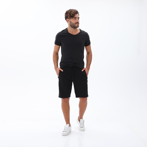 BODYTALK-Ανδρική αθλητική βερμούδα BODYTALK 1221D-958104 SSM TOUGH μαύρη