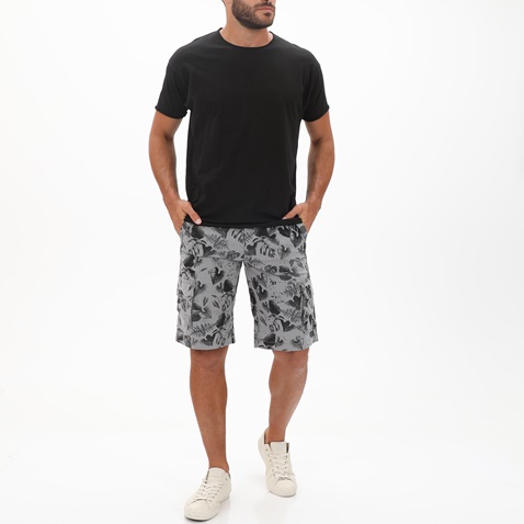 BATTERY-Ανδρική cargo βερμούδα BATTERY 13231005 γκρι floral