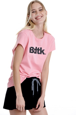 BODYTALK-Γυναικείο t-shirt BODYTALK 1201-900028 CARRY OVER SLIM ροζ