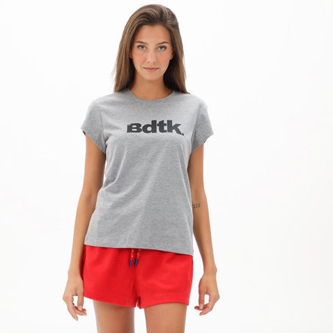 BODYTALK-Γυναικείο t-shirt BODYTALK 1201-900028-01 CARRY OVER SLIM γκρι