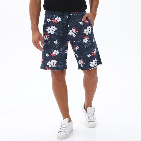 BODYTALK-Ανδρική αθλητική βερμούδα BODYTALK 1221-953204 μπλε floral
