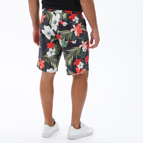 BODYTALK-Ανδρική αθλητική βερμούδα BODYTALK 1221-953204 μαύρη flloral