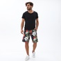 BODYTALK-Ανδρική αθλητική βερμούδα BODYTALK 1221-953204 μαύρη flloral